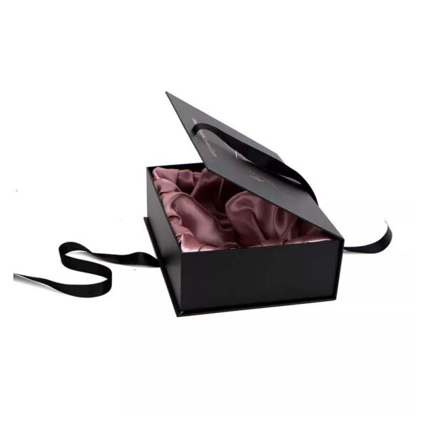 Satin Lined wig packaging magnetic closure boxes
