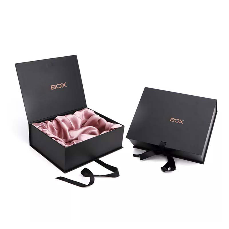 Satin Lined wig packaging magnetic closure boxes