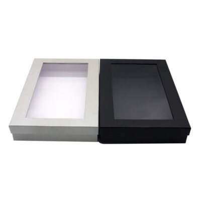China Apparel Sleeve Lid and Base Lift Out Boxes with Window