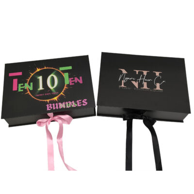 Custom Printed Wig Hair Magnetic Closure Lid Boxes Wholesale