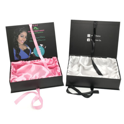 Custom Printed Wig Hair Magnetic Closure Lid Boxes Wholesale