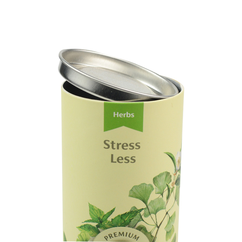 Custom Recyclable Paper Tube Tea Packaging Manufacturer
