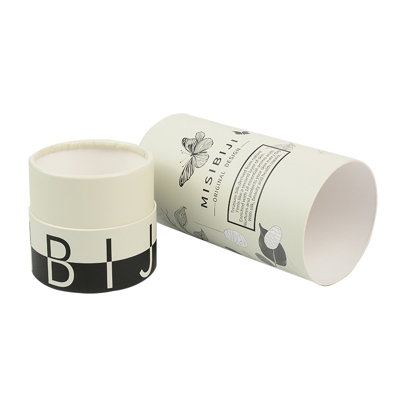 Custom Round 50ml Cosmetic Paper Tubes Cylinder Boxes
