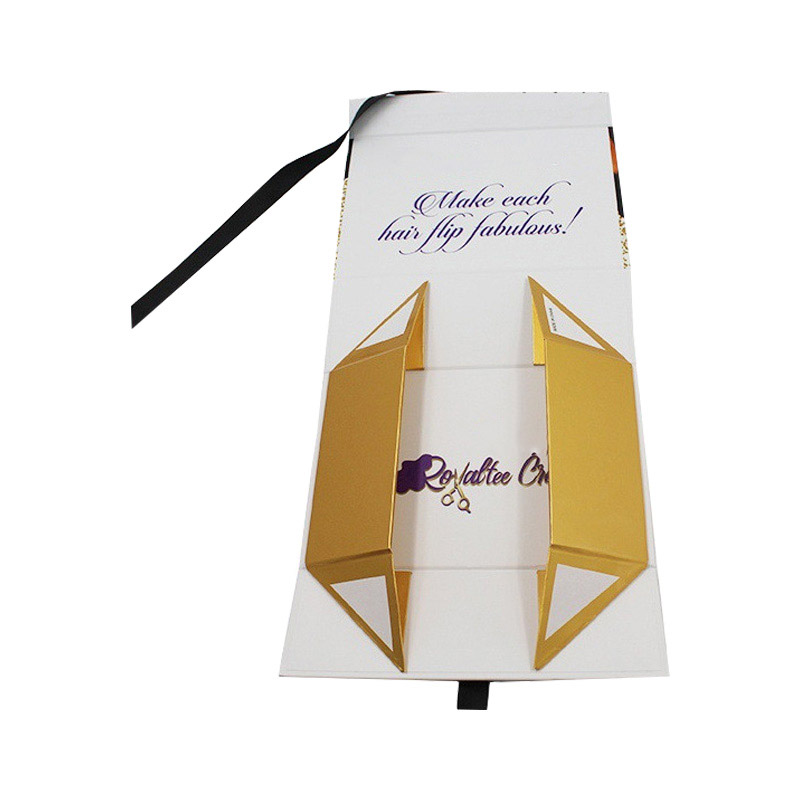 Wholesale Luxury Wig Hair Folding Gift Magnetic Lid Boxes