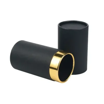 Agent Recyclable Black Paper Tube for Lip Balm Cosmetic