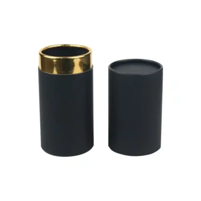 Agent Recyclable Black Paper Tube for Lip Balm Cosmetic