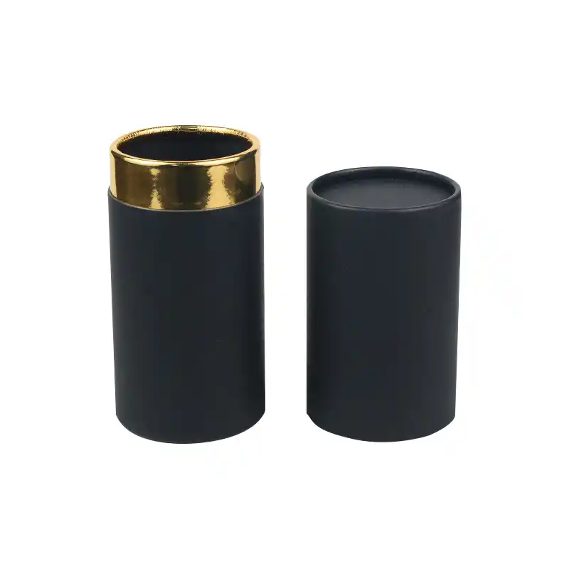 Agent Recyclable Black Paper Tube for Lip Balm Cosmetic