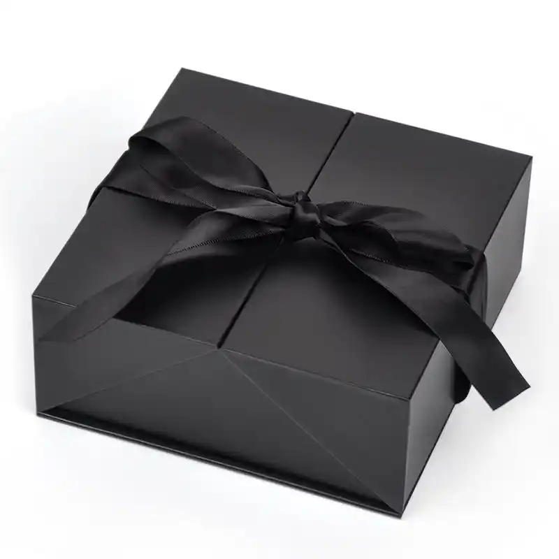 Black Special Paper Hinged Lid Luxury Packaging Perfume Boxes