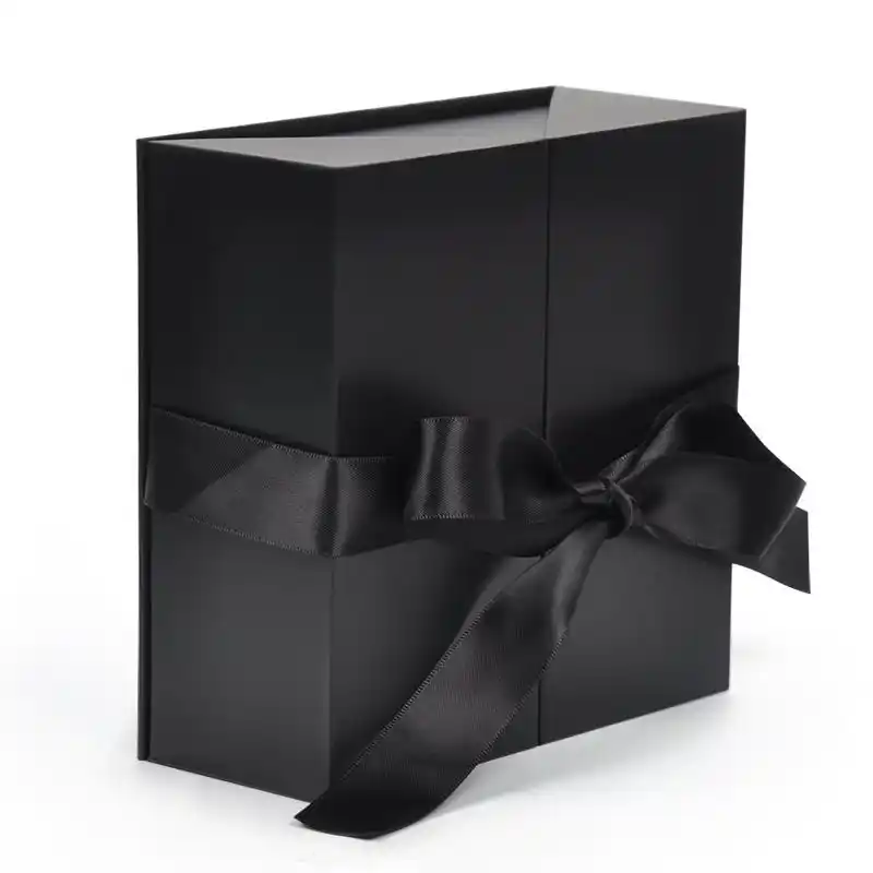 Black Special Paper Hinged Lid Luxury Packaging Perfume Boxes