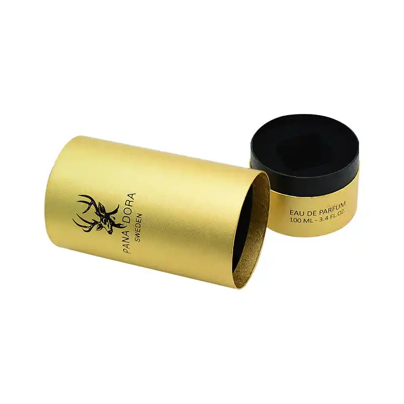Brand Hot Stamp Gold Essential Perfumes Paper Tube Packaging