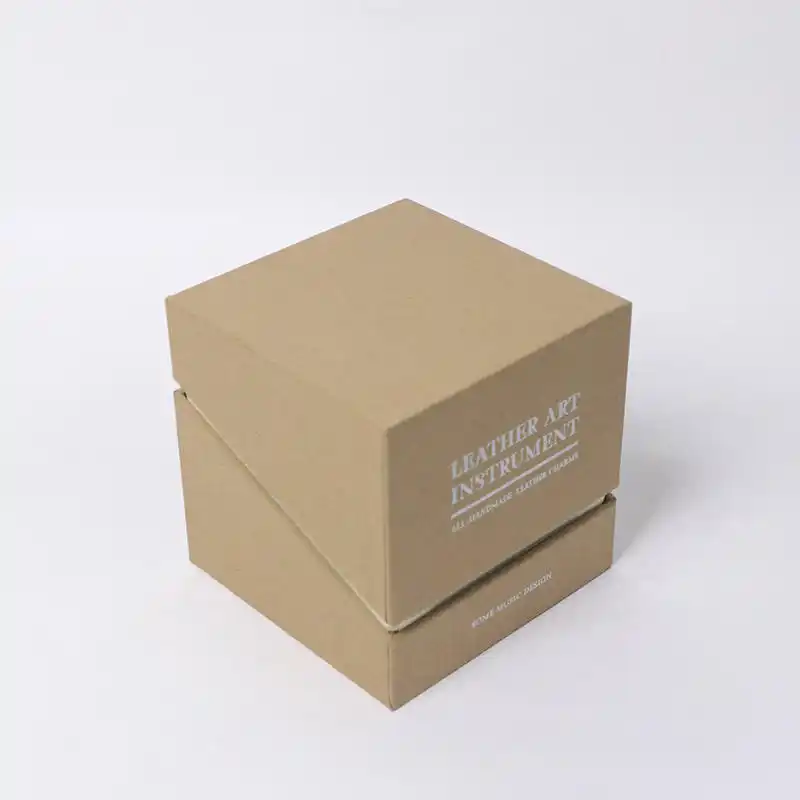 Brown Kraft Texture Paper Flip Top Recycle Candle Boxes Bulk