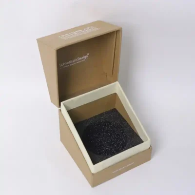 Brown Kraft Texture Paper Flip Top Recycle Candle Boxes Bulk