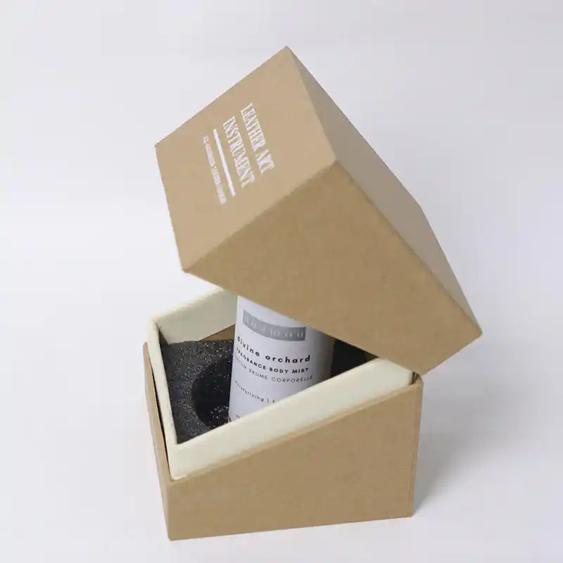 Brown Kraft Texture Paper Flip Top Recycle Candle Boxes Bulk