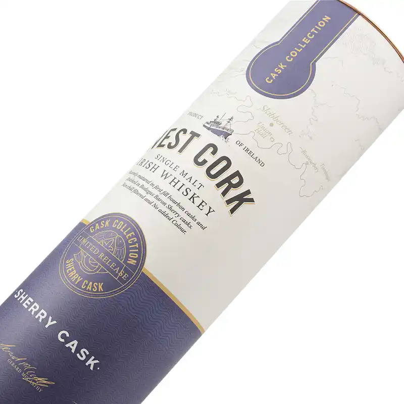Bulk Biodegradable Wine Paper Tube Packaging with Tin Plate