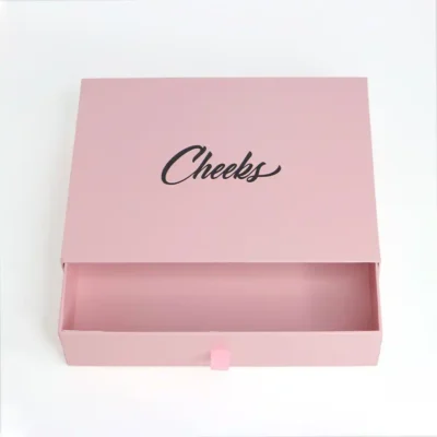 Custom 2mm Thick Pink Sliding Drawer Gift Boxes for Clothing