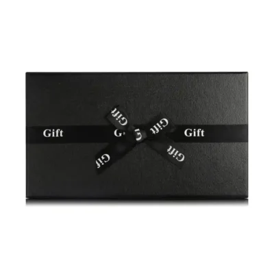 Custom Elegant Black Silver Hot Stamping Rigid Paper Boxes