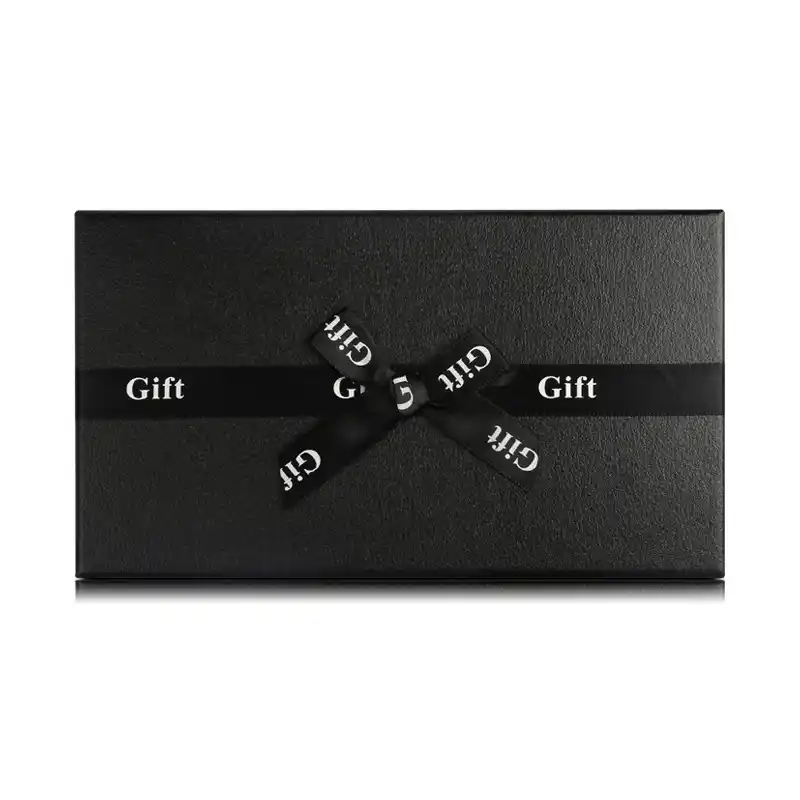 Custom Elegant Black Silver Hot Stamping Rigid Paper Boxes
