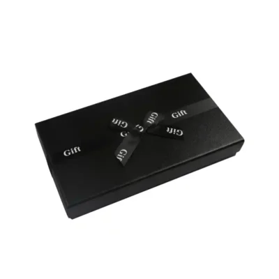 Custom Elegant Black Silver Hot Stamping Rigid Paper Boxes