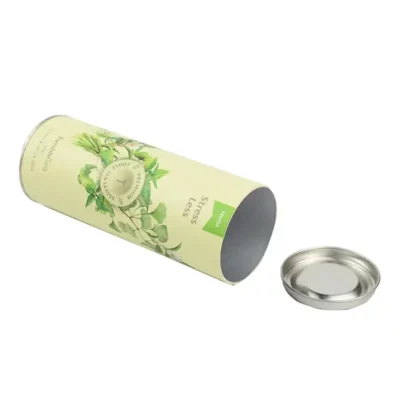 Custom Food Grade Tea Gift Round Cylinder Box with Tinplate