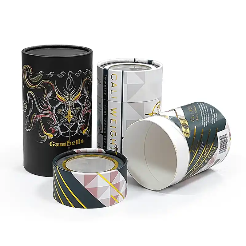 Custom Logo Cylindrical Cosmetic Paper Tube Packaging Box