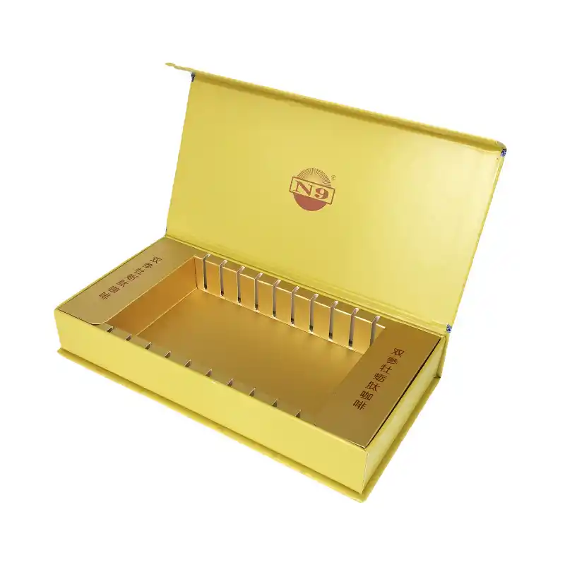 Custom Logo Luxury Gold Hot Stamping Rigid Gift Coffee Boxes