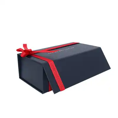Custom Logo Matt Lamination Paper Gift Boxes with Ribbon