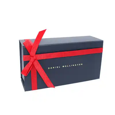 Custom Logo Matt Lamination Paper Gift Boxes with Ribbon