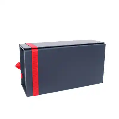 Custom Logo Matt Lamination Paper Gift Boxes with Ribbon