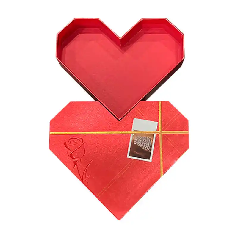 Custom Multi Corner Red Small Candy Heart Shaped Gift Boxes