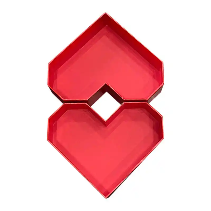 Custom Multi Corner Red Small Candy Heart Shaped Gift Boxes