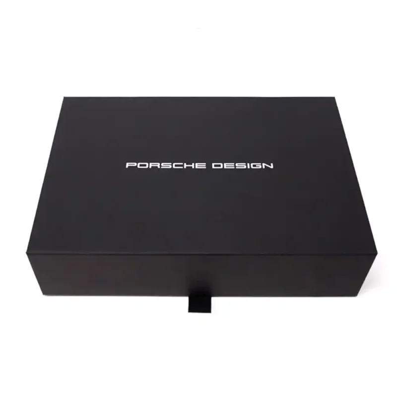 Custom Print Logo Black Folding Magnetic Closure Gift Boxes