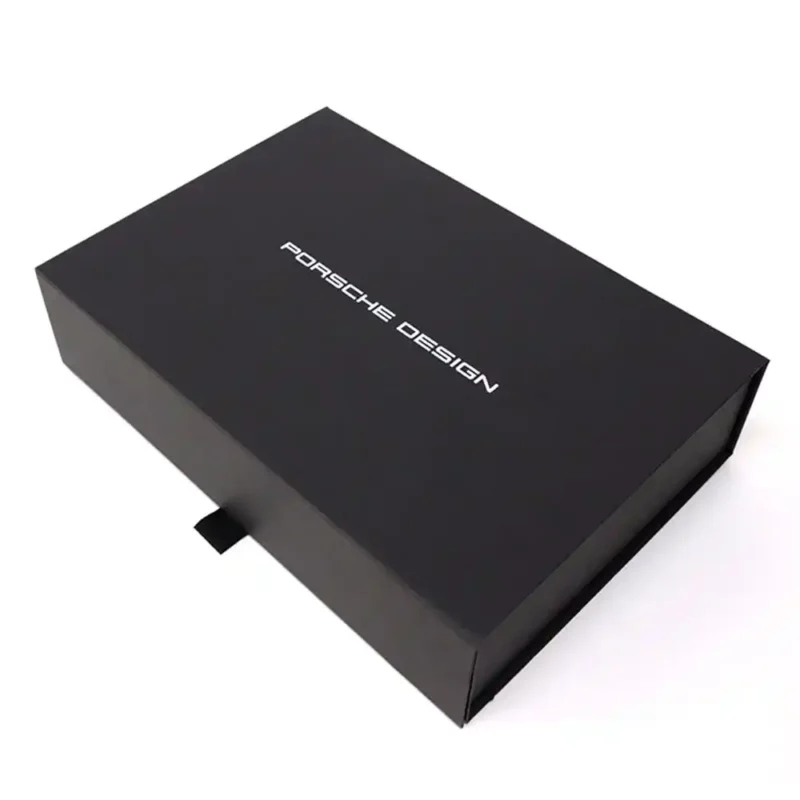 Custom Print Logo Black Folding Magnetic Closure Gift Boxes