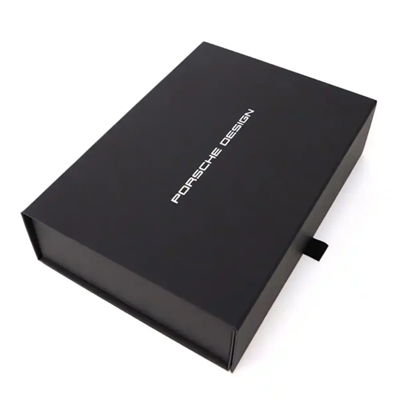 Custom Print Logo Black Folding Magnetic Closure Gift Boxes