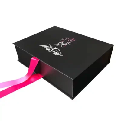 Custom Satin Lined Wig Hair Packaging Magnetic Lid Boxes OEM