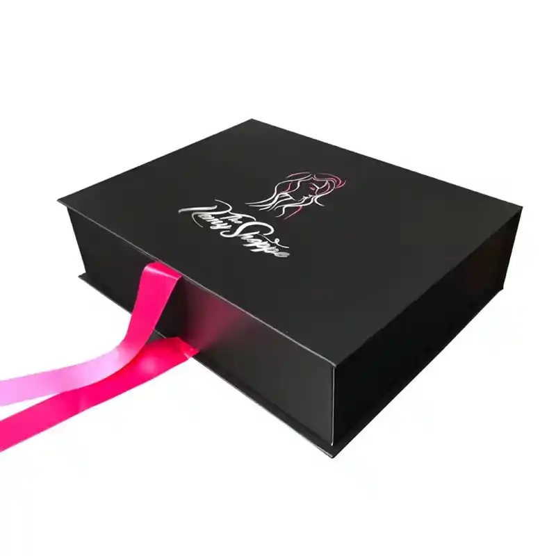 Custom Satin Lined Wig Hair Packaging Magnetic Lid Boxes OEM