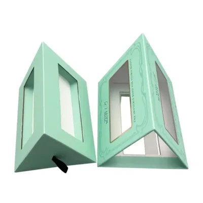 Customized Logo Small Ribbon Pull Out Triangle Drawer Boxes