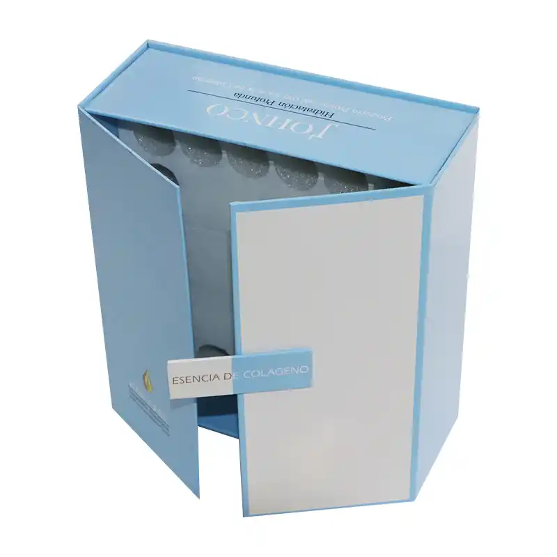 Customized Luxury Double Door Face Care Rigid Boxes with EVA