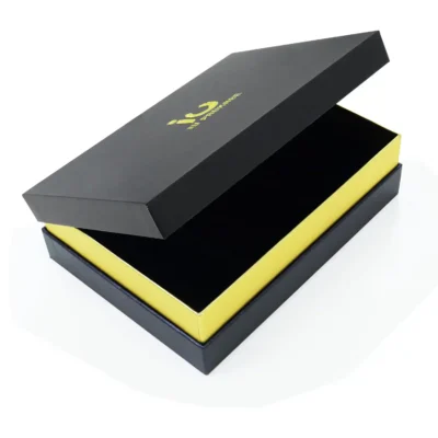 Elegant Gold Foil Printing Lift-Off Lid Neck Rigid Paper Box