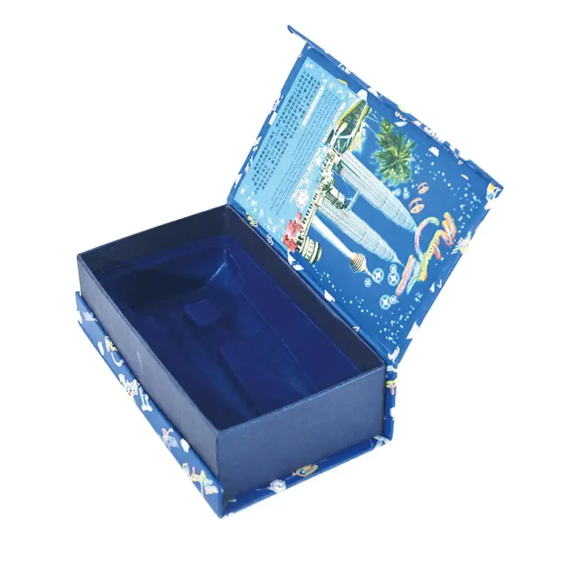 Hot Sale Coated Paper Embossed Magnetic Lid Boxes Factory