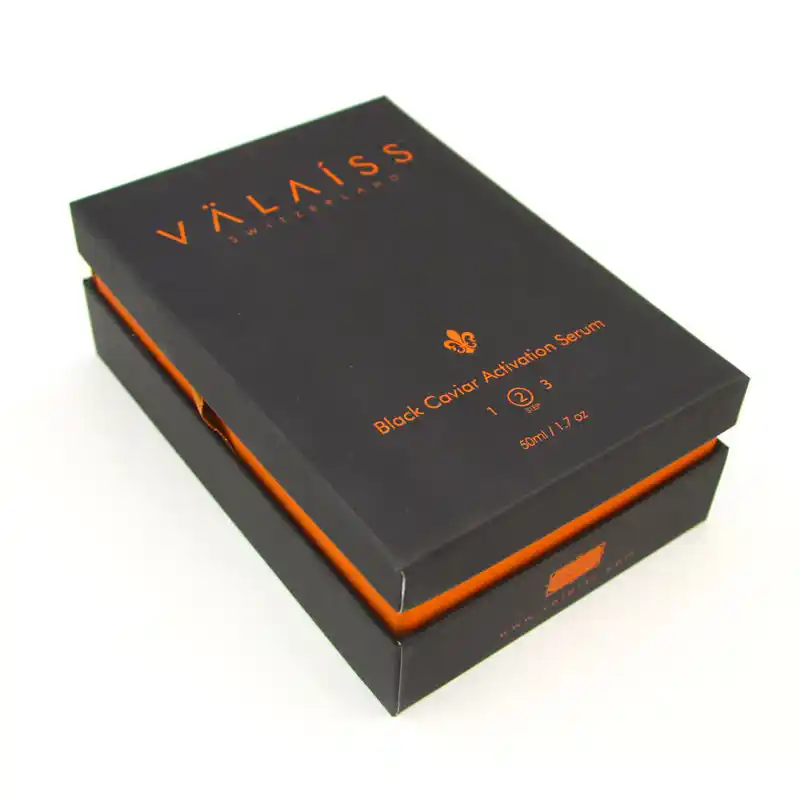 Luxury Black Flip-top Red neck Gift Paper Boxes Wholesale