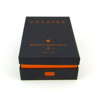 Luxury Black Flip-top Red neck Gift Paper Boxes Wholesale