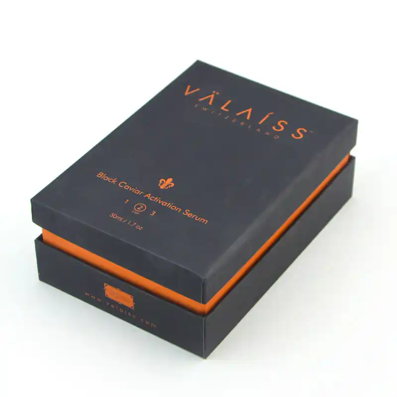 Luxury Black Flip-top Red neck Gift Paper Boxes Wholesale