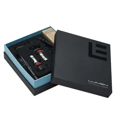 Luxury Black LED Chip Light Lid and Cover Packaging Boxes