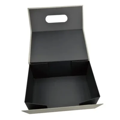 Luxury Black Rigid Foldable Clamshell Magnetic Gift Boxes