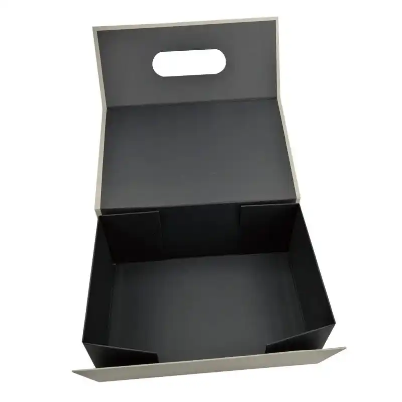 Luxury Black Rigid Foldable Clamshell Magnetic Gift Boxes