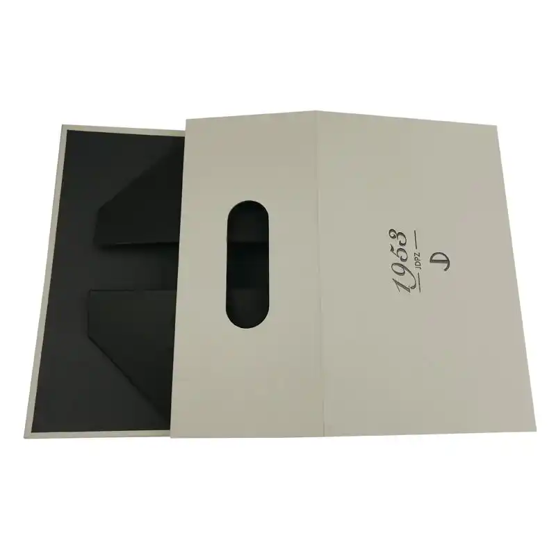 Luxury Black Rigid Foldable Clamshell Magnetic Gift Boxes