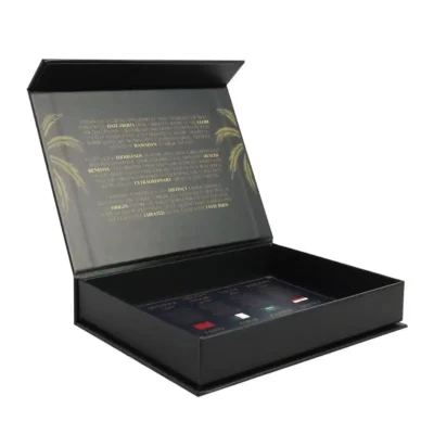 Luxury Black Rigid Magnetic Lid Closure Boxes Wholesale