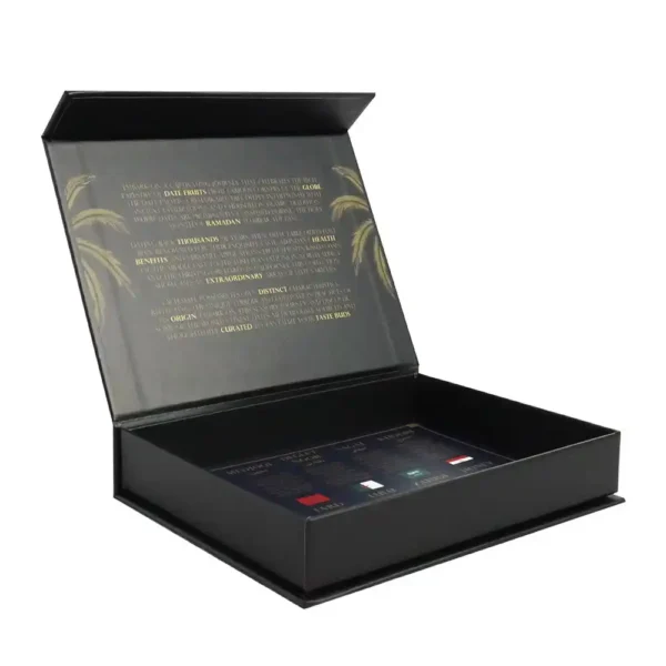 Luxury Black Rigid Magnetic Lid Closure Boxes Wholesale