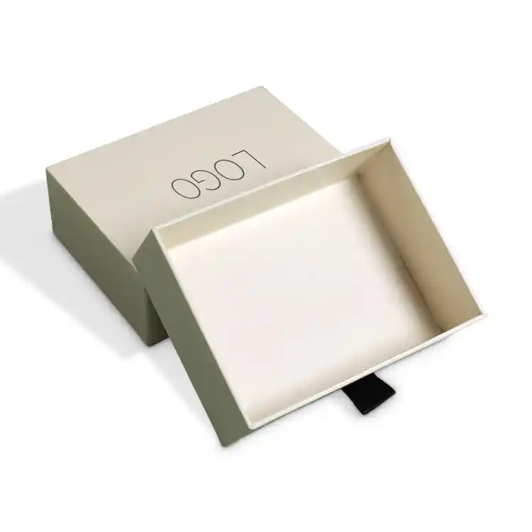 Luxury Drawer Jewelry Packaging Gift Boxes with Ribbon Handle