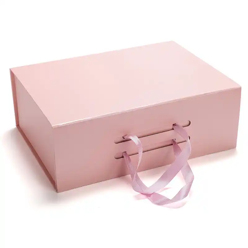 Luxury Folding Magnetic Packaging Paper Boxes With Handle
